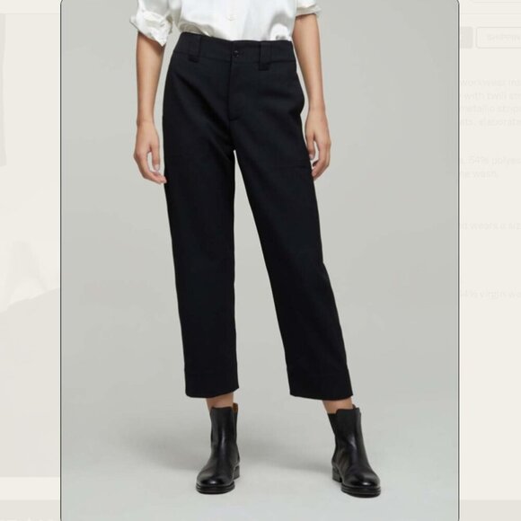 CLOSED Josy Straight Leg Ankle Pant Black with Gold Stripe Size 26 NWT!